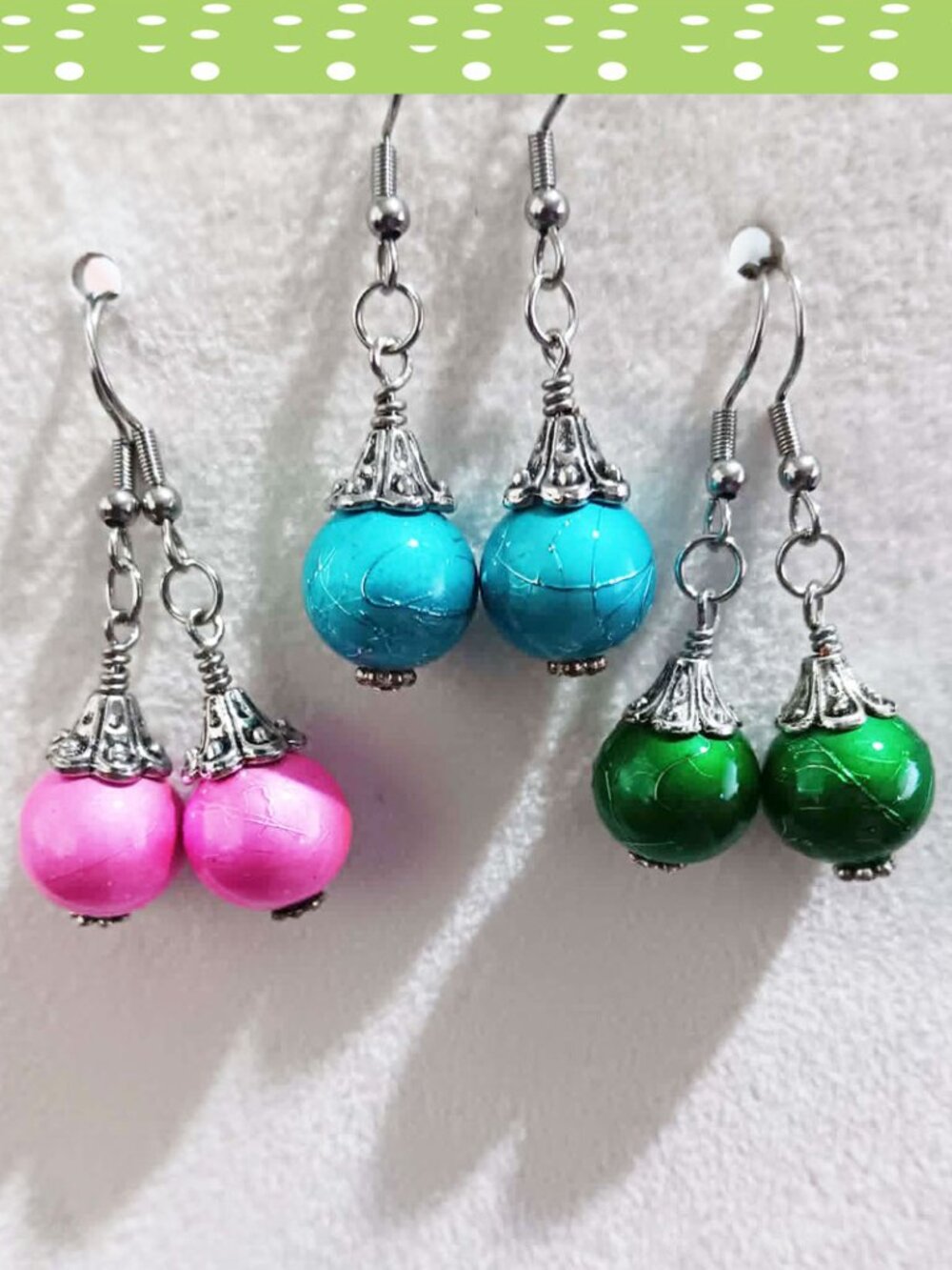 Drizzle Glass Bead Earrings